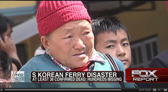 Fox News used a file photo of grieving Asians during Ferry capsize story