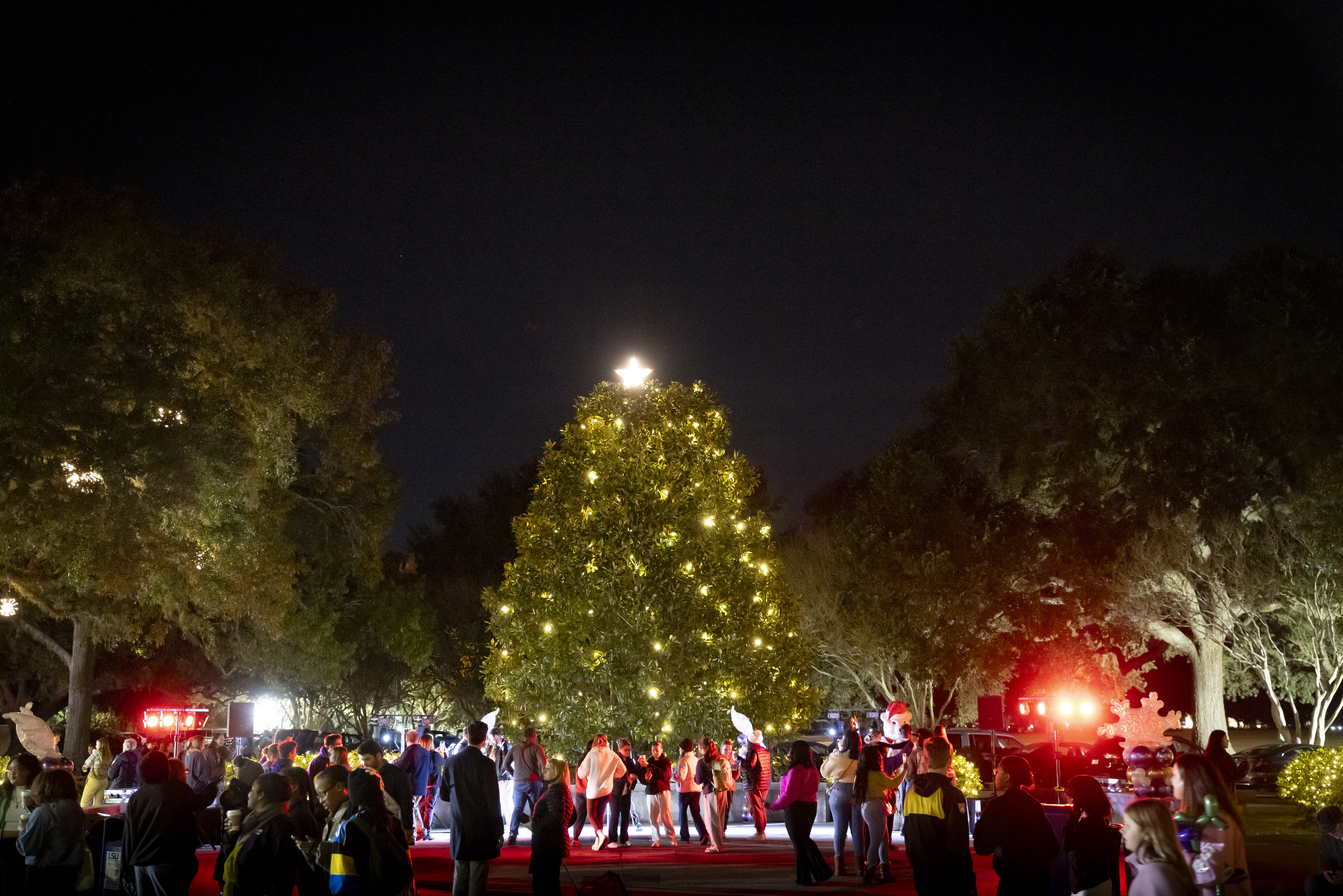 Holiday tree lighting