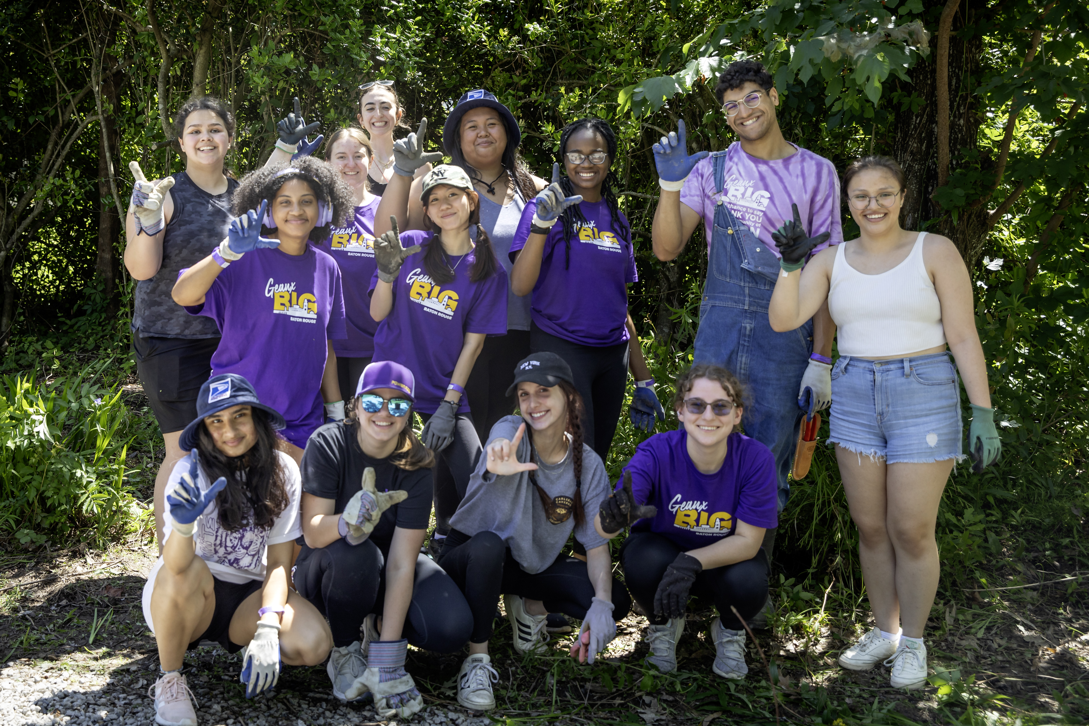 Students take part in LSU's annual Geaux Big Baton Rouge day of service on April 13, 2024.