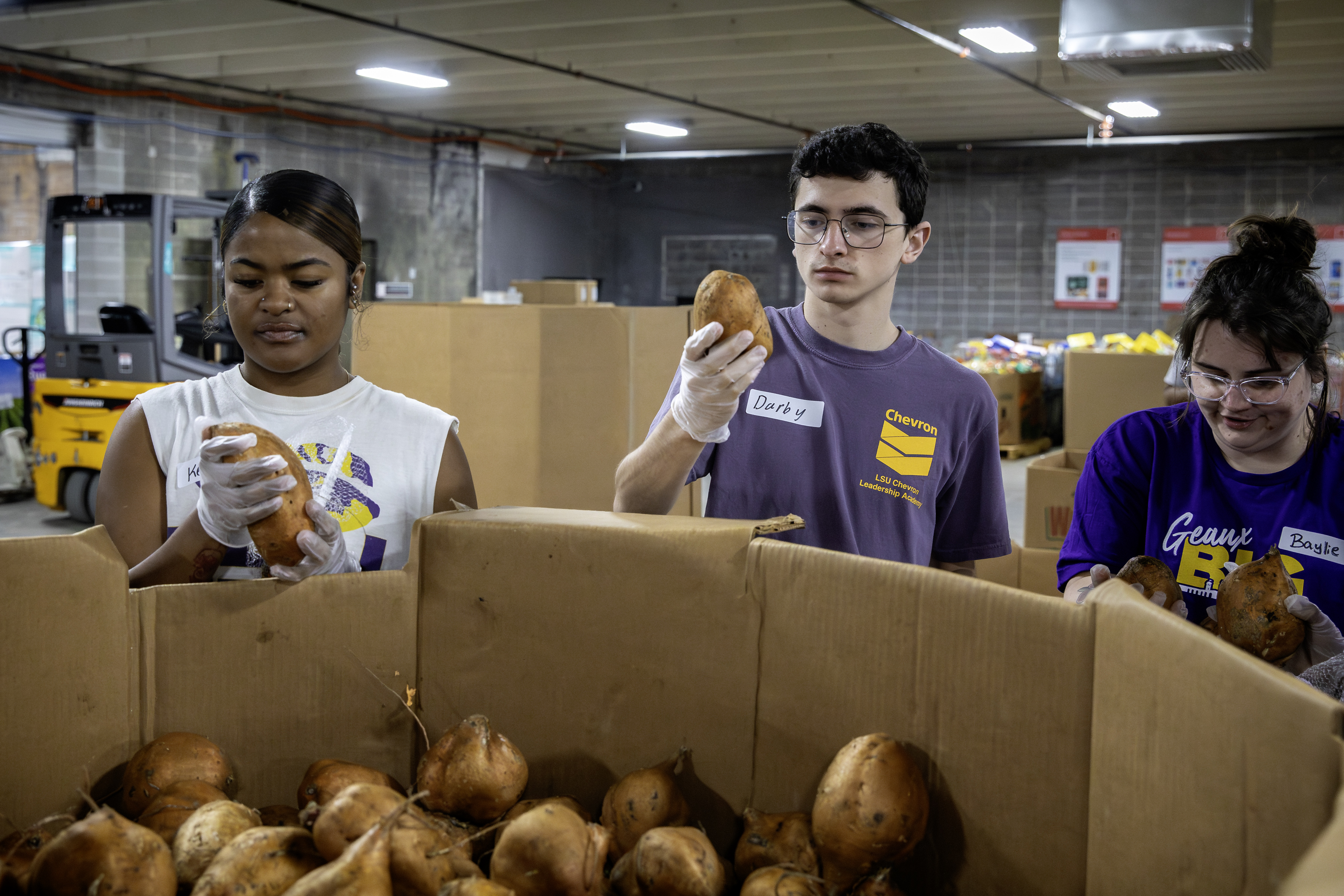 Students take part in LSU's annual Geaux Big Baton Rouge day of service on April 13, 2024.