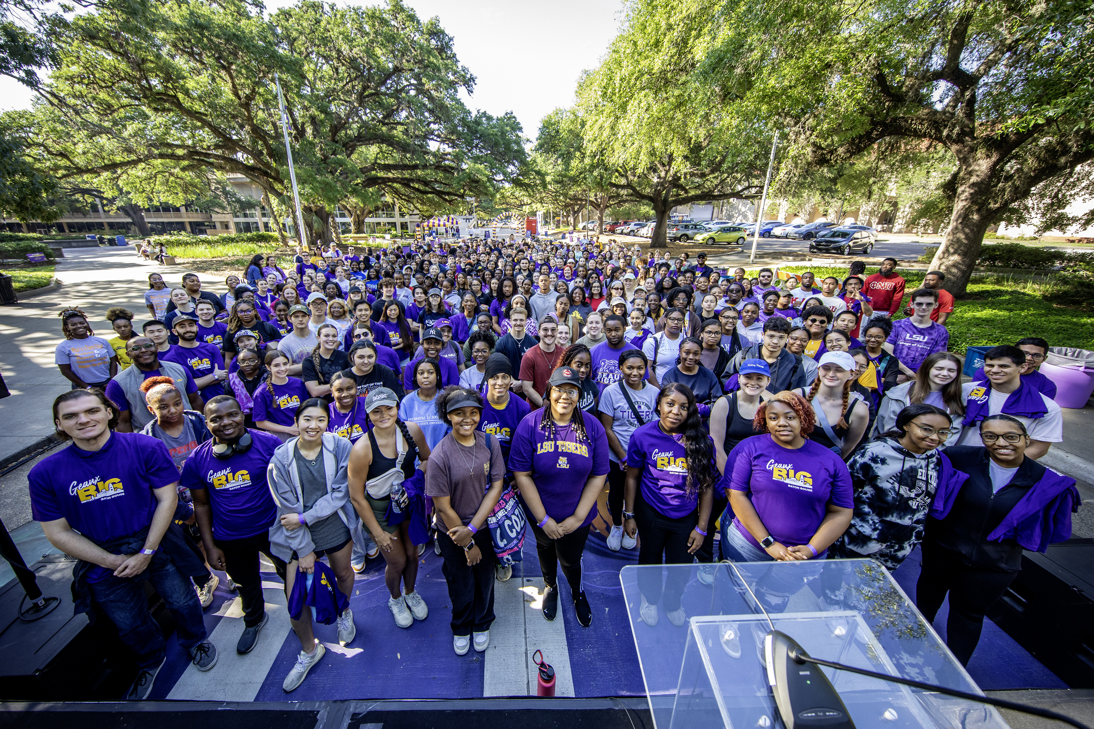 Students take part in LSU's annual Geaux Big Baton Rouge day of service on April 13, 2024.