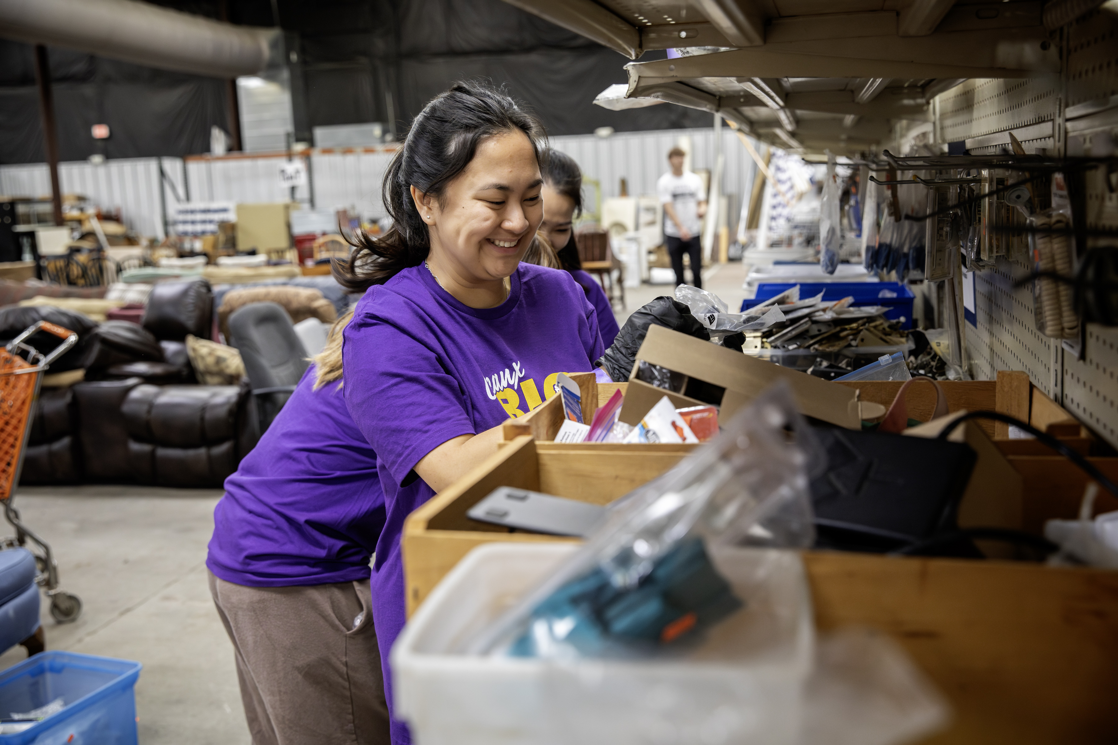 Students take part in LSU's annual Geaux Big Baton Rouge day of service on April 13, 2024.