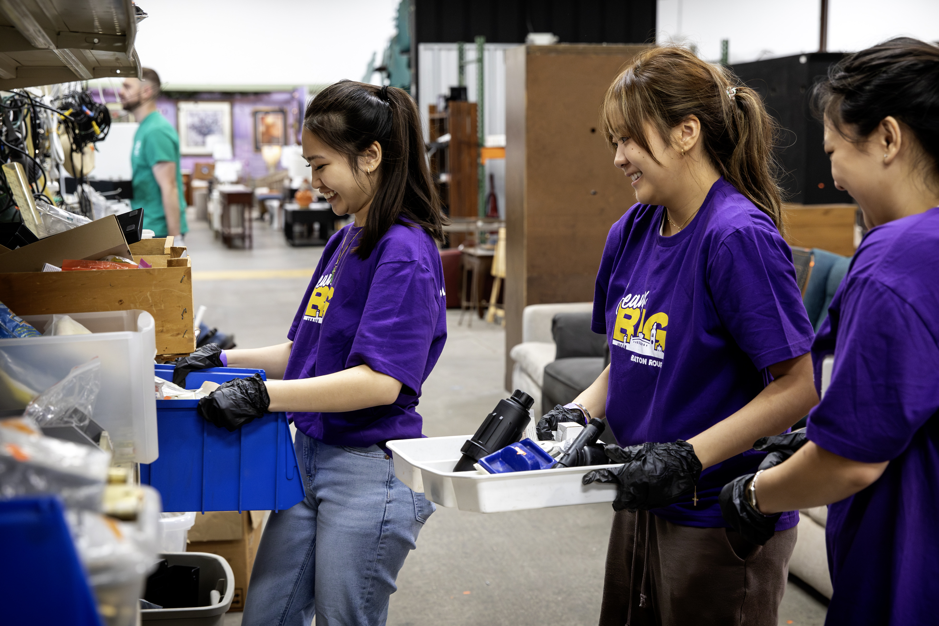 Students take part in LSU's annual Geaux Big Baton Rouge day of service on April 13, 2024.