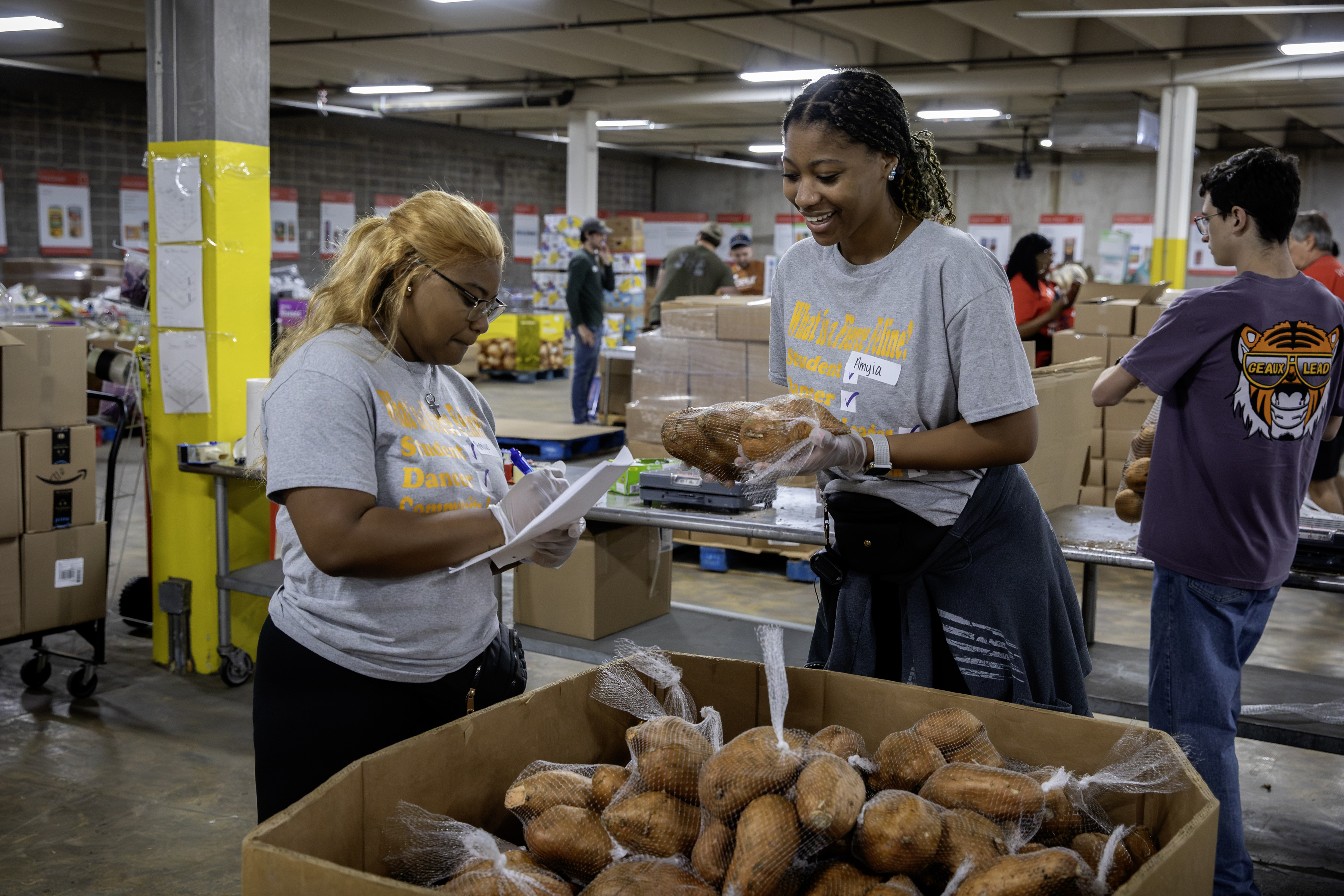 Students take part in LSU's annual Geaux Big Baton Rouge day of service on April 13, 2024.