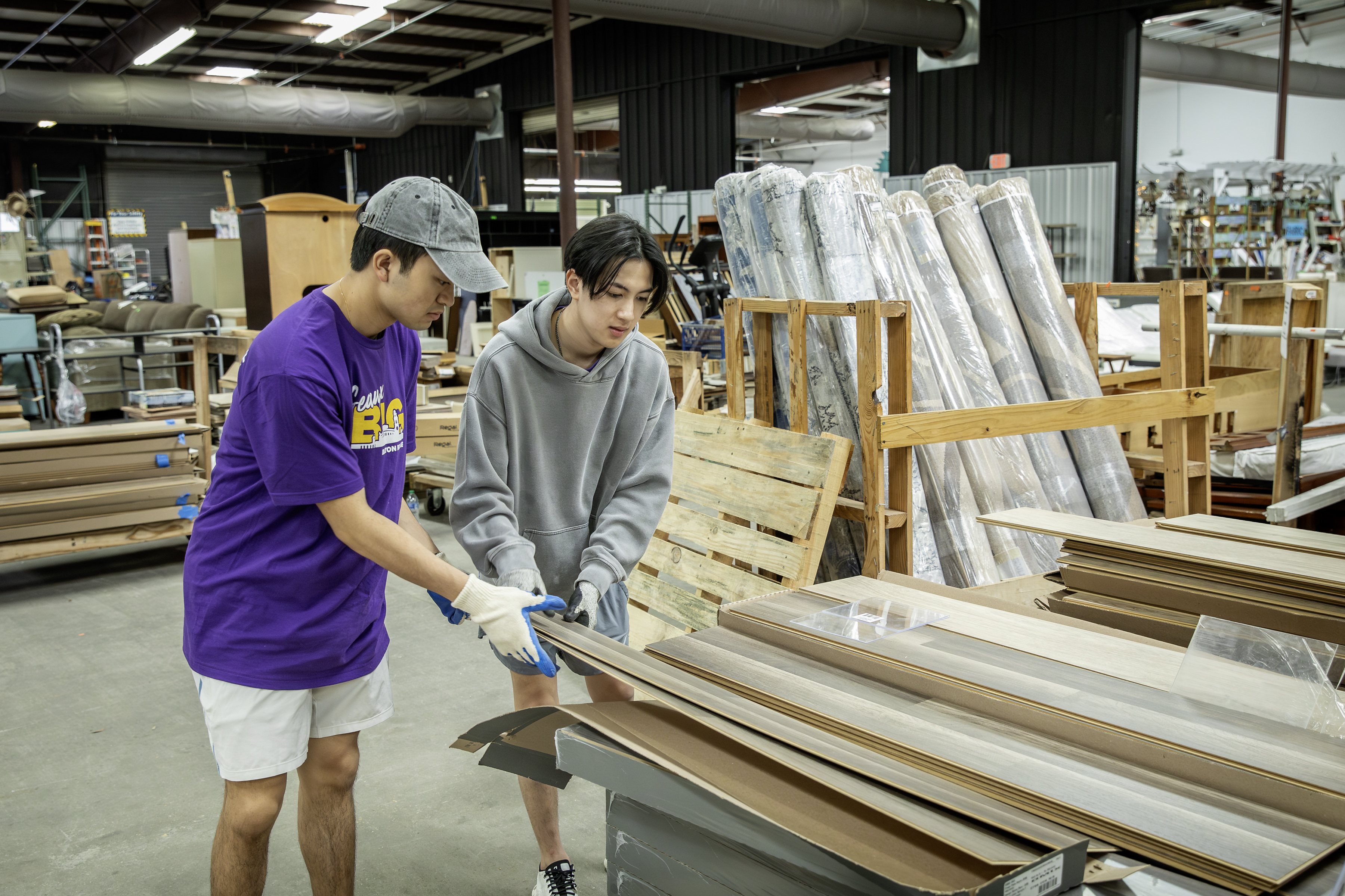 Students take part in LSU's annual Geaux Big Baton Rouge day of service on April 13, 2024.