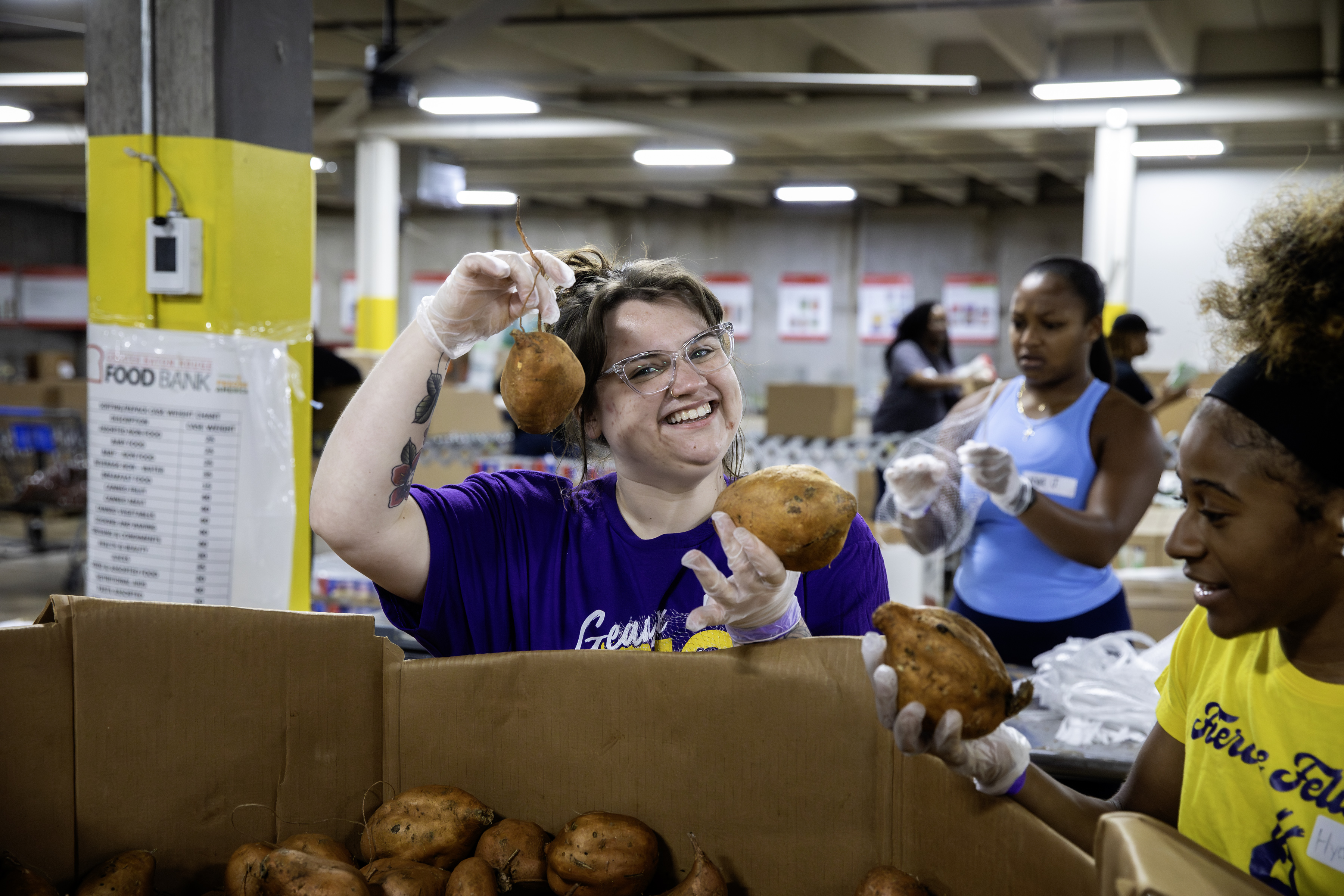 Students take part in LSU's annual Geaux Big Baton Rouge day of service on April 13, 2024.