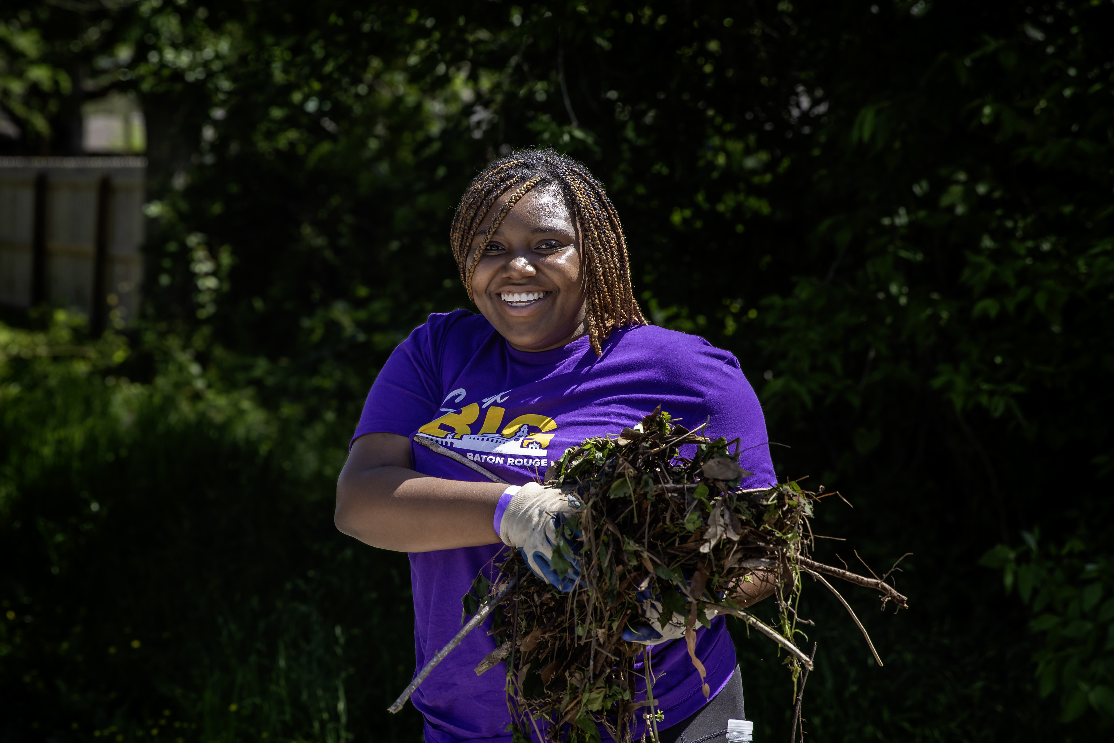 Students take part in LSU's annual Geaux Big Baton Rouge day of service on April 13, 2024.