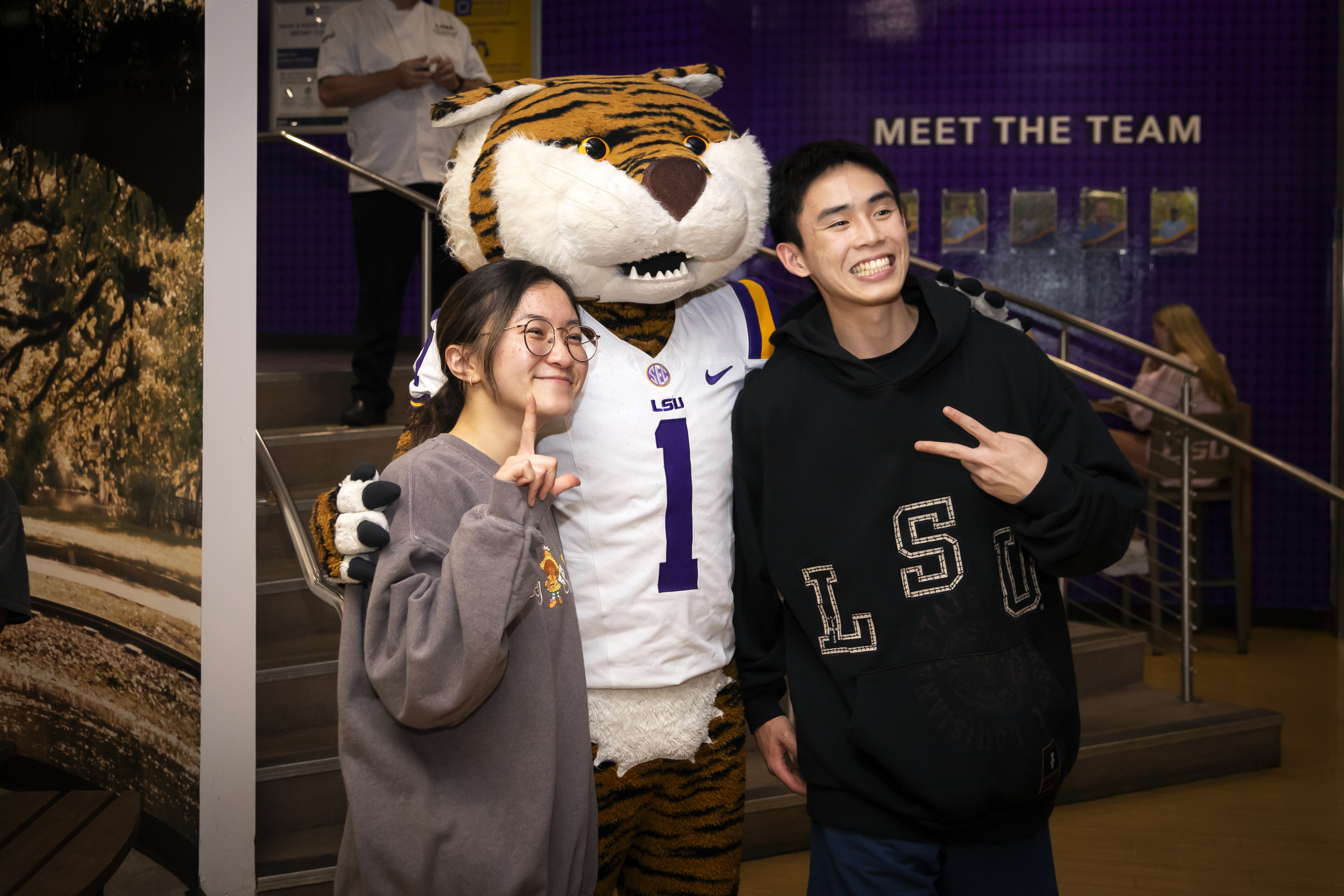 LSU students enjoy the President's Late Night Breakfast before finals week April 30, 2024.