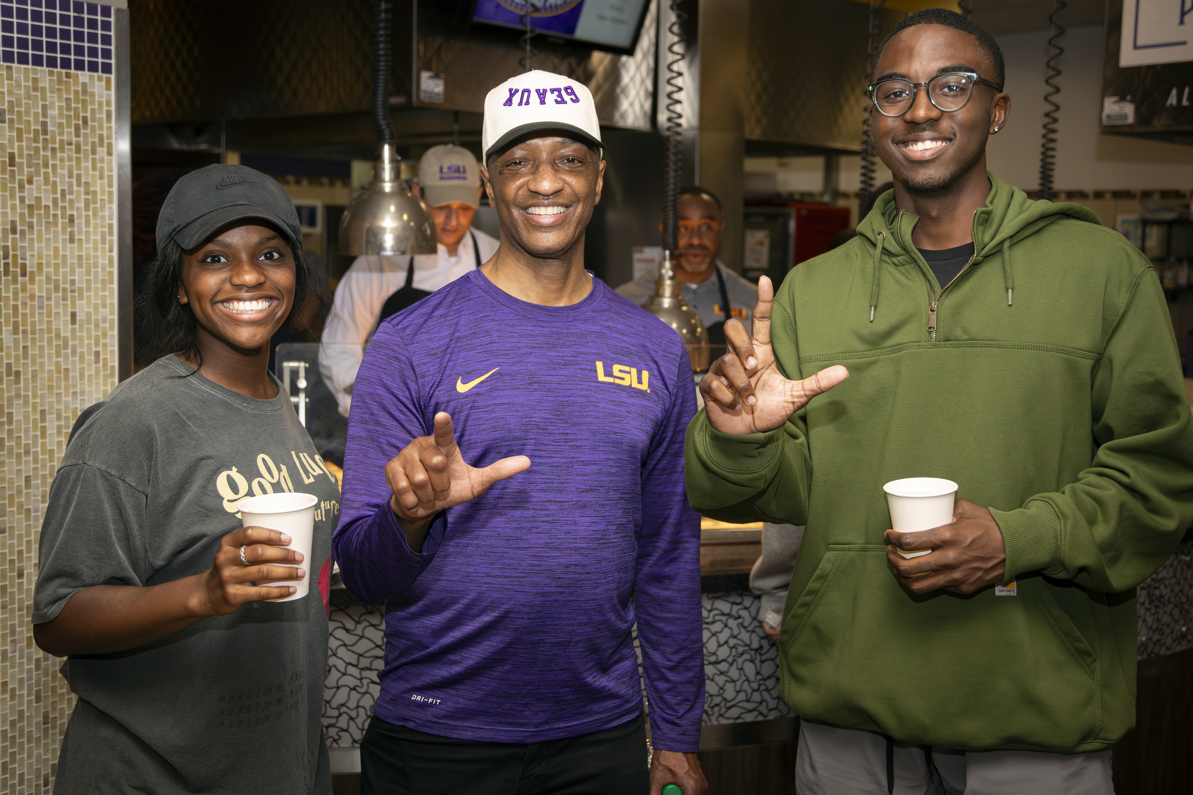 LSU students enjoy the President's Late Night Breakfast before finals week April 30, 2024.