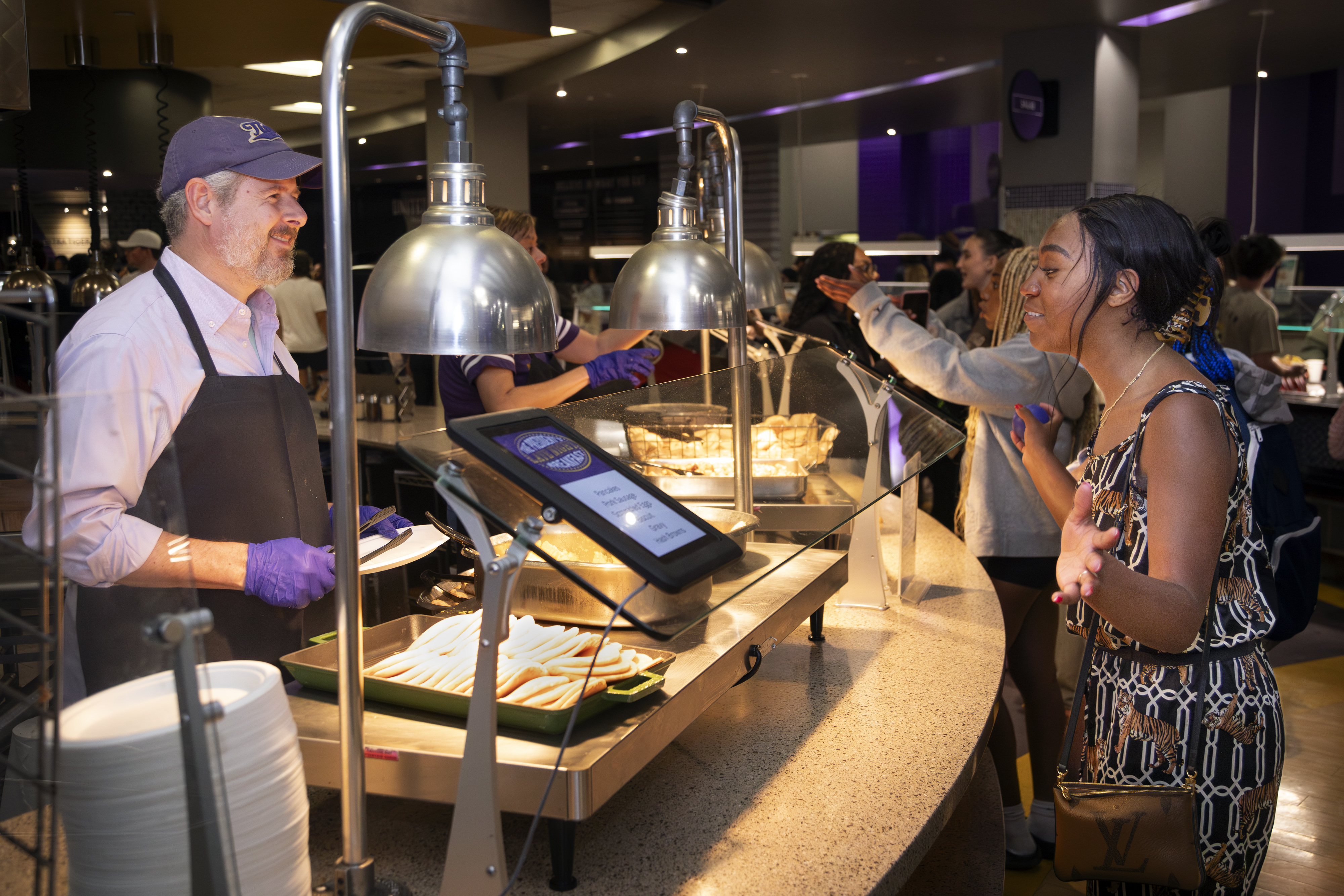 LSU students enjoy the President's Late Night Breakfast before finals week April 30, 2024.