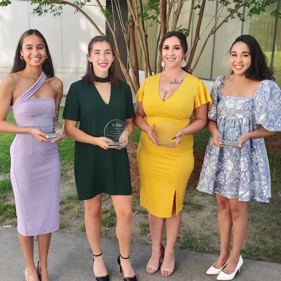 Four LSU College of Agriculture students recognized in the LSU Tiger Twelve Class of 2022