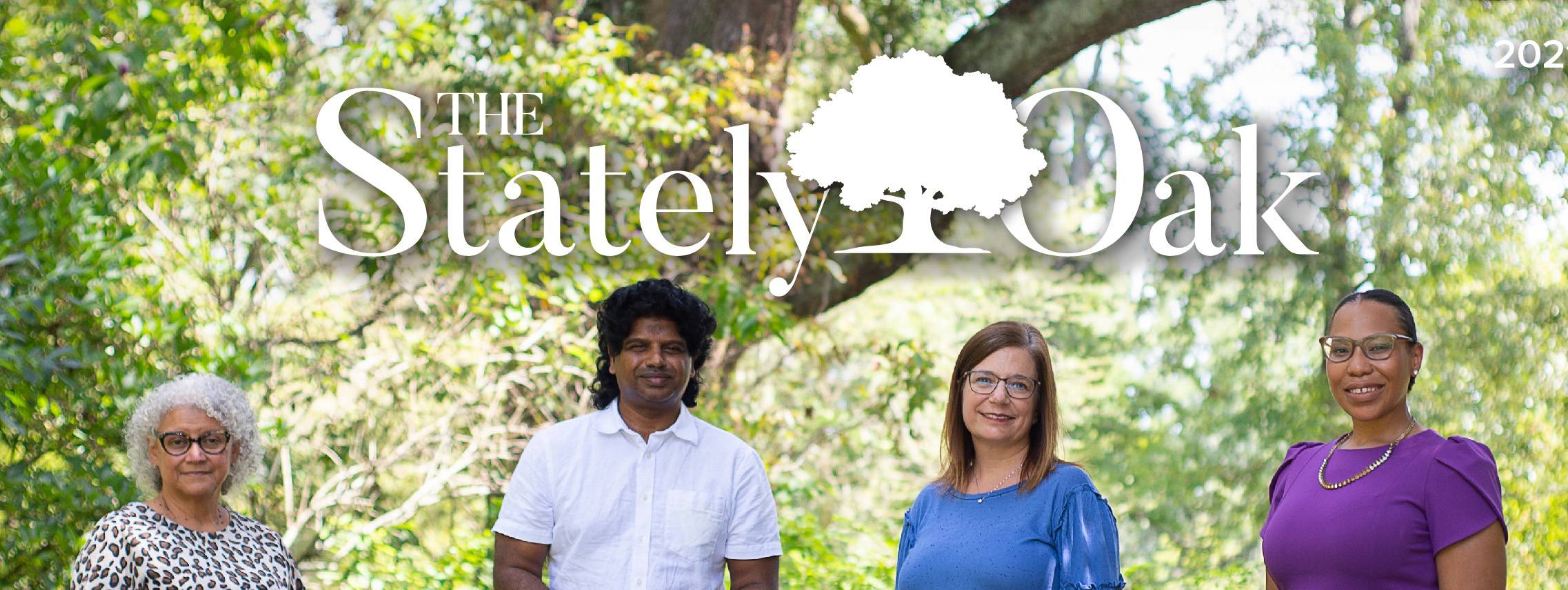 The Stately Oak Cover, four people featured
