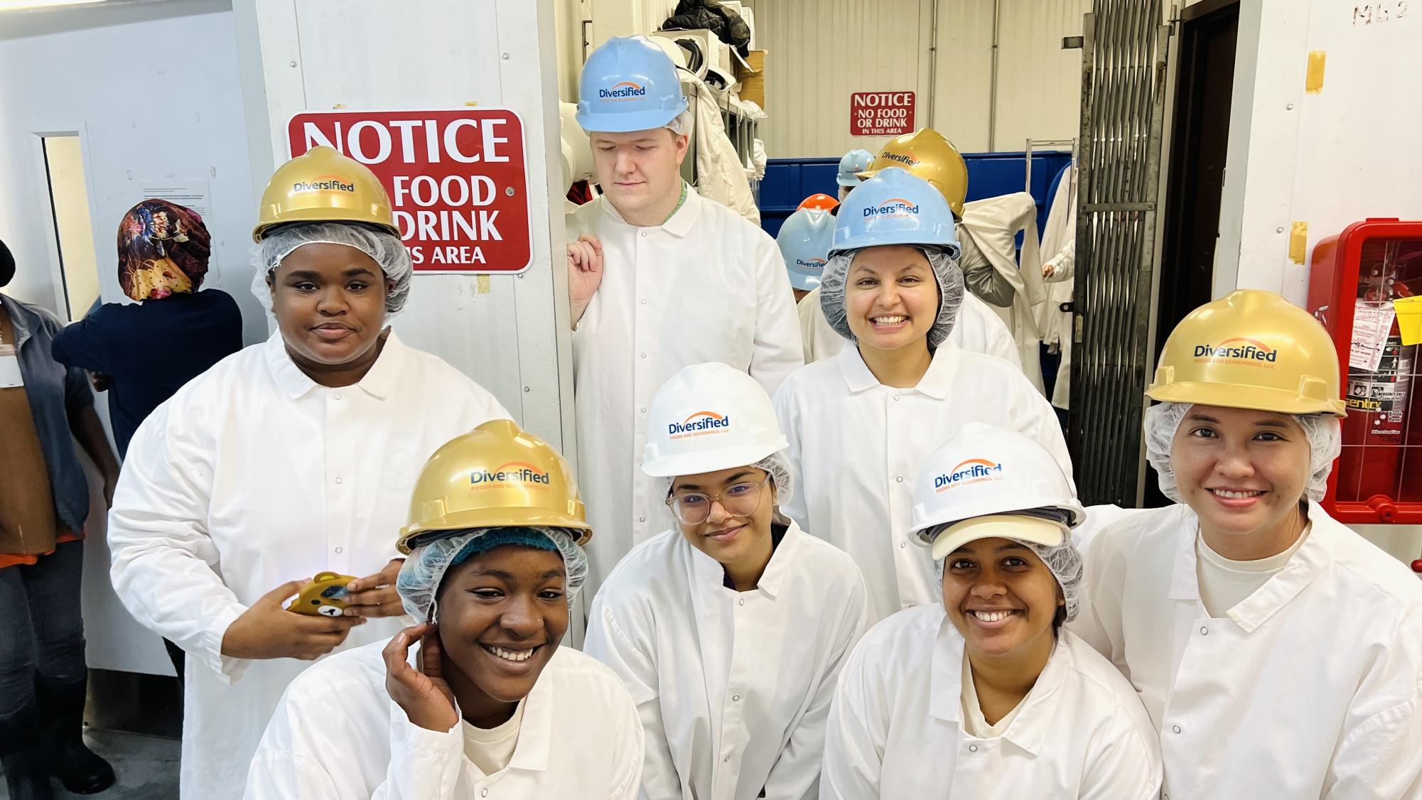 LSU's Food Science Club tours the Diversified Foods and Seasonings company in Madisonville, LA.