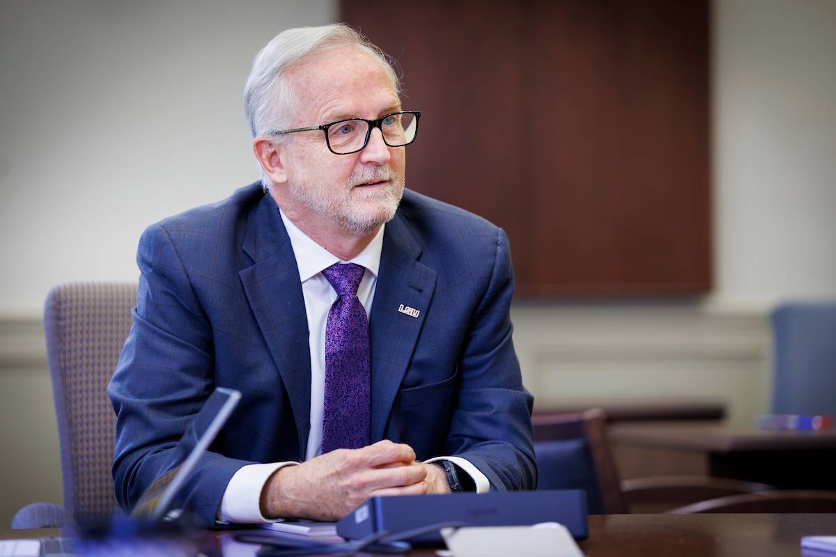 Dr. Dalton's first day at LSU included meetings with leadership and staff