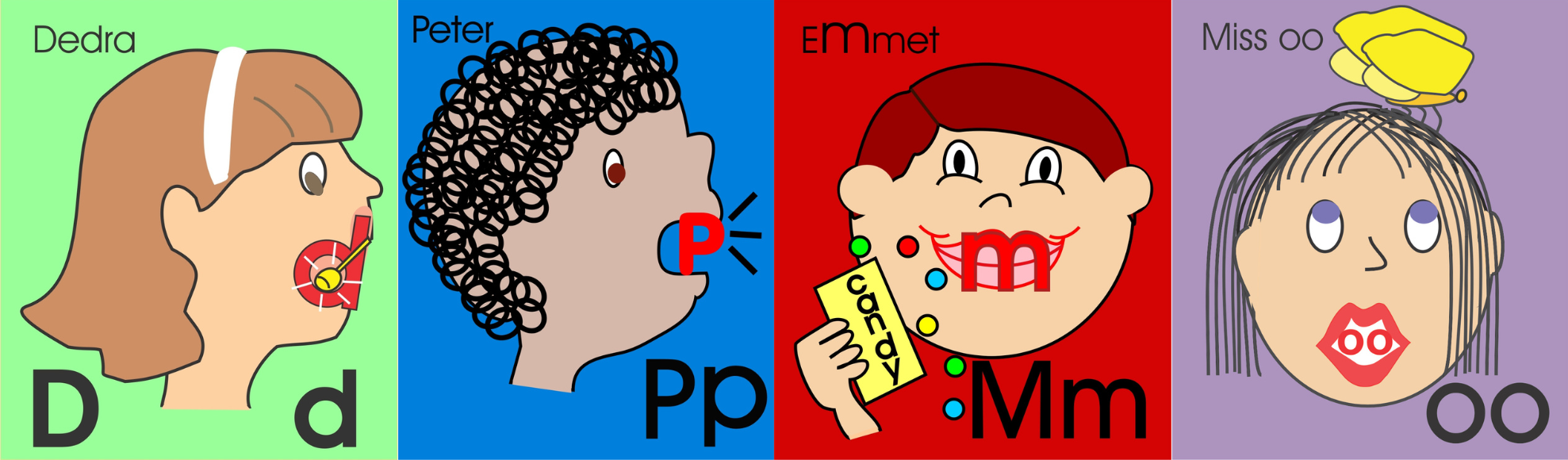 Phonic Faces is a unique visual alphabet and multi-sensory teaching method to make sounds tangible for visual learners.