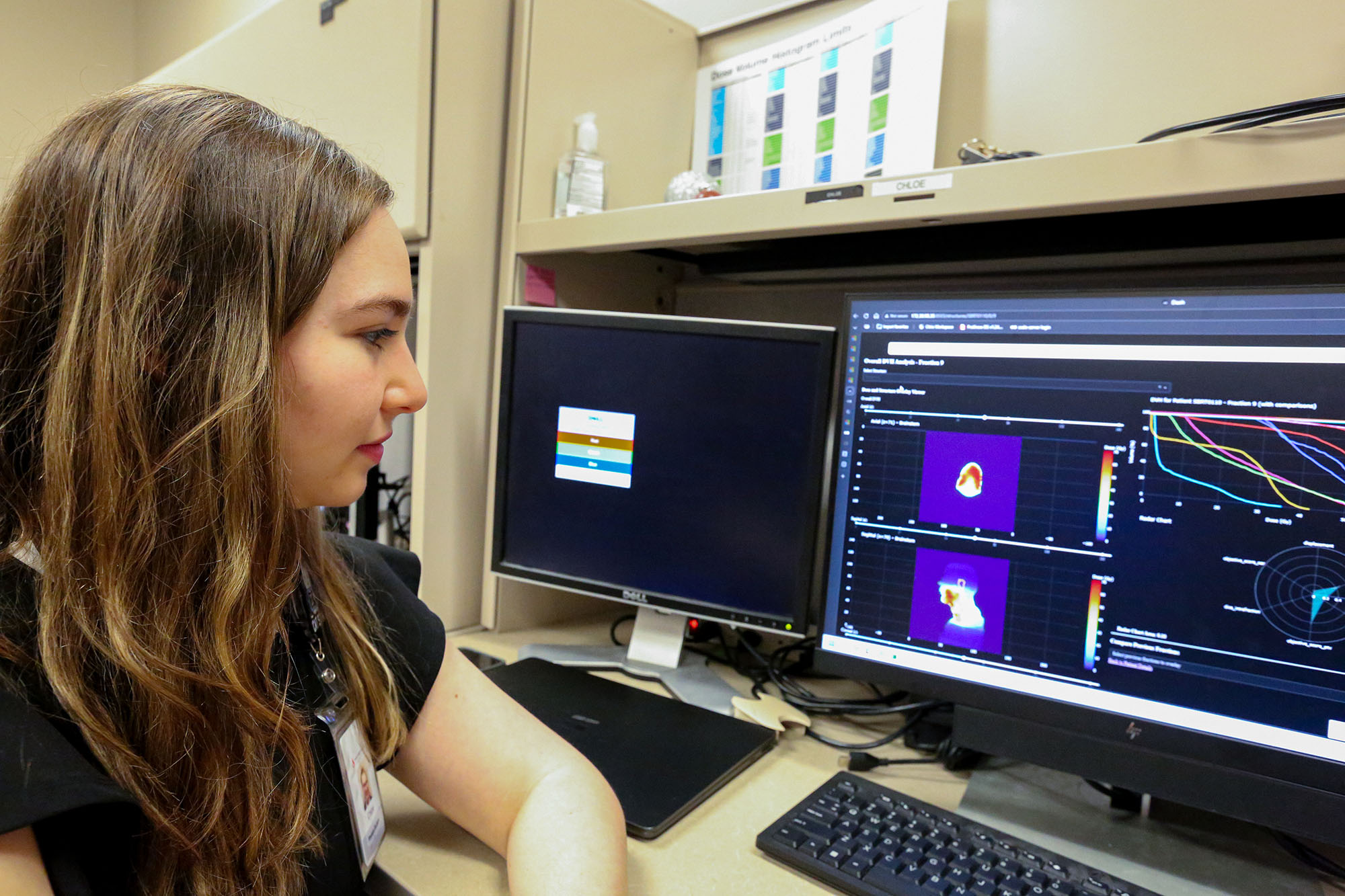 Chloe DiTusa working at computer