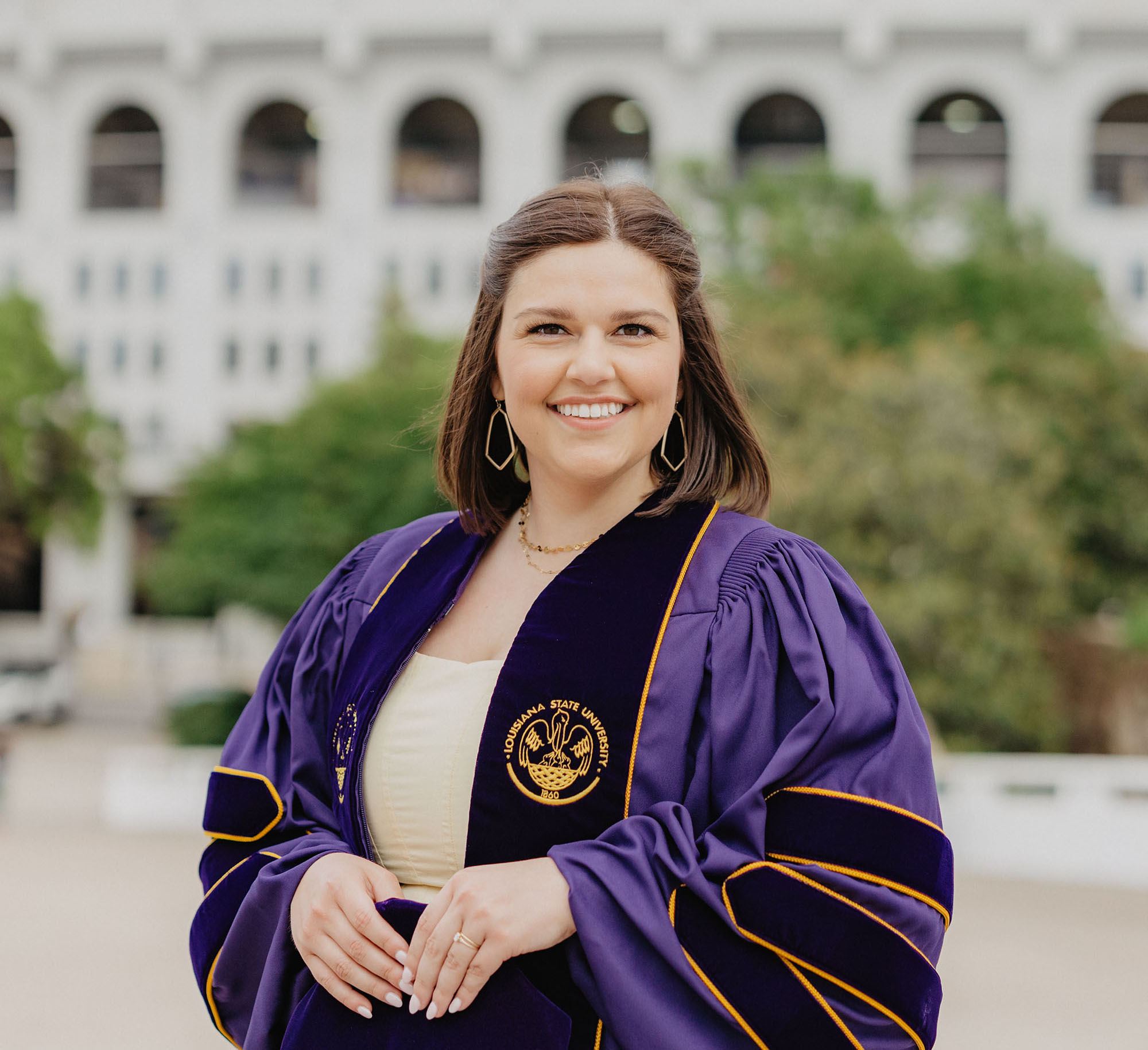 Portrait of Hannah Stark in cap and gown