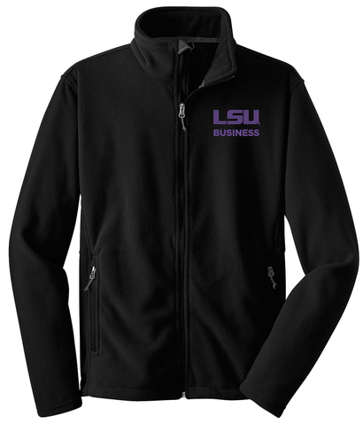 black sweater with LSU business in purple