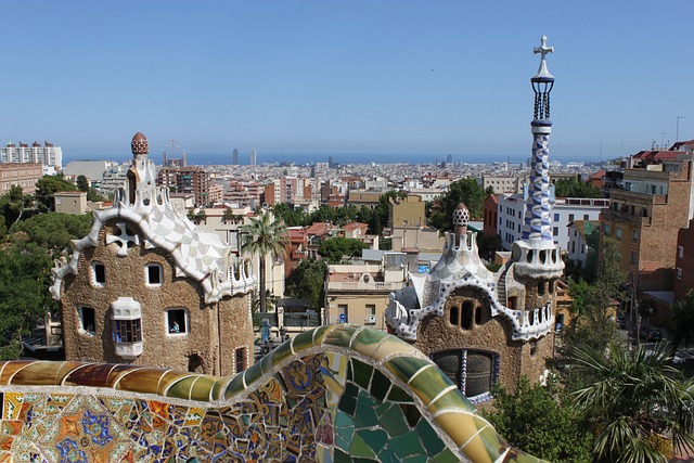 Barcelona's colorful cityscape with Gaudi's architecture