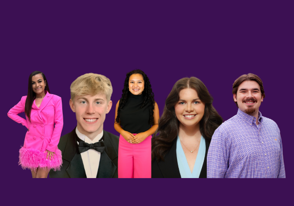 Rucks Fellows composite image with five students