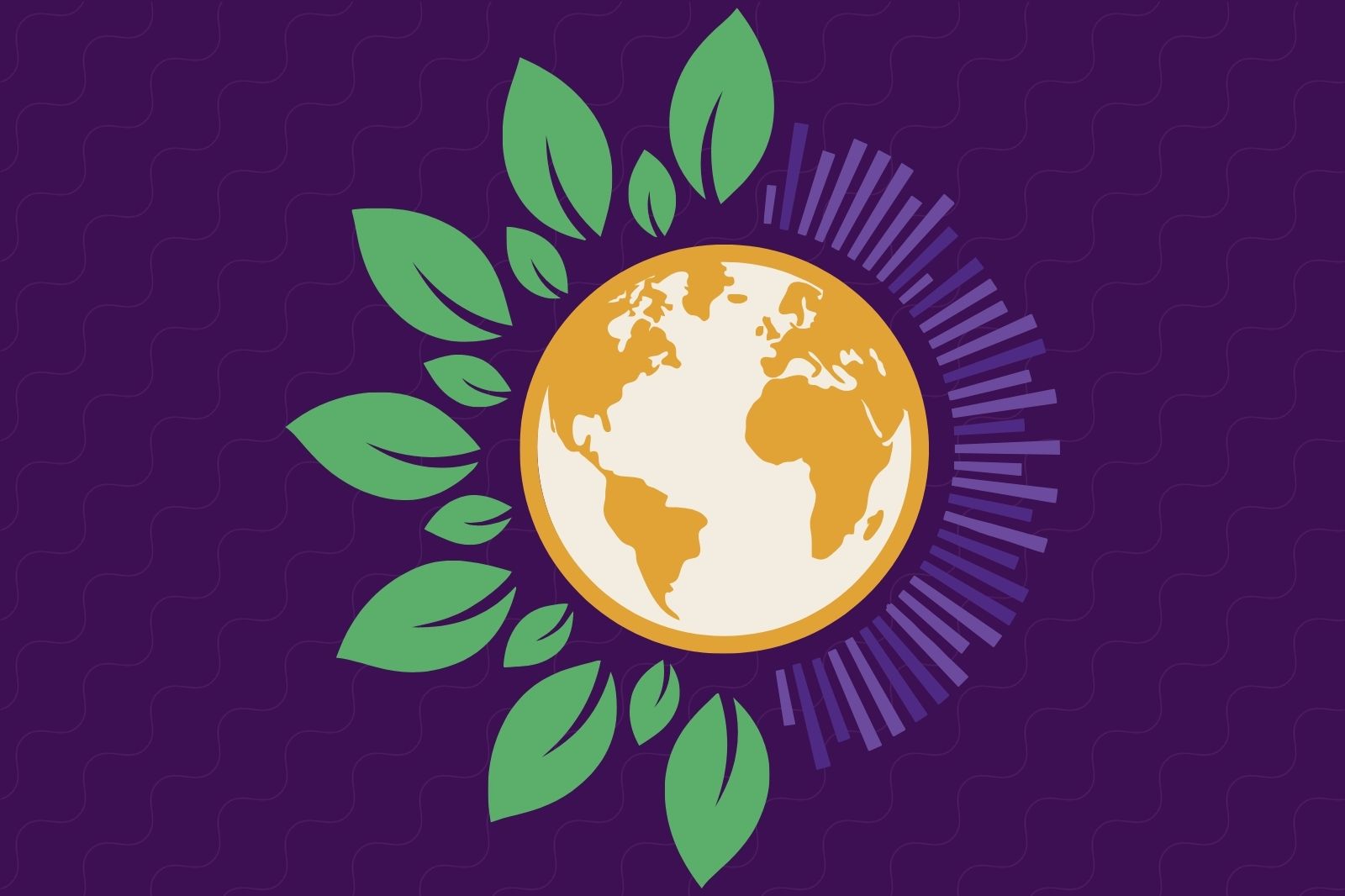 cover art featuring planet earth on a purple background