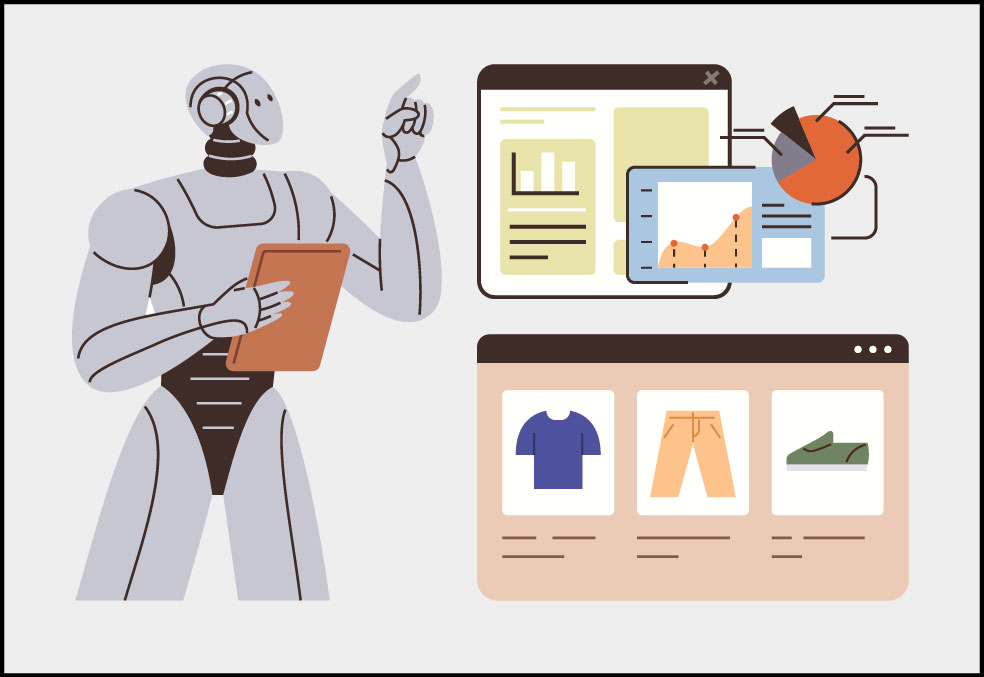 robot managing commerce website