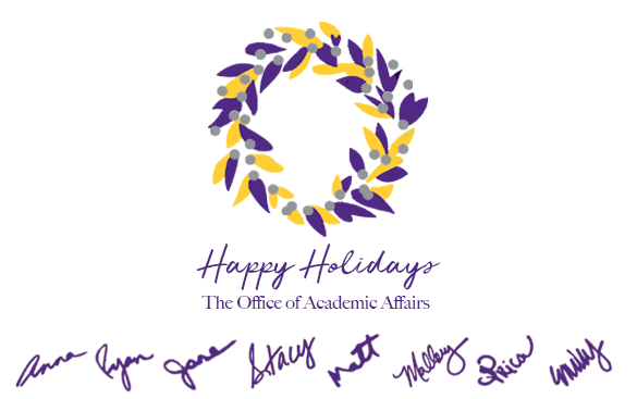 Happy Holidays from the Office of Academic Affairs
