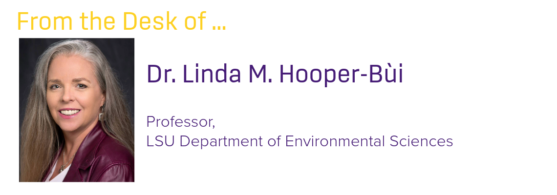 Text Reads: From the Desk of: Linda Hooper-Bui
