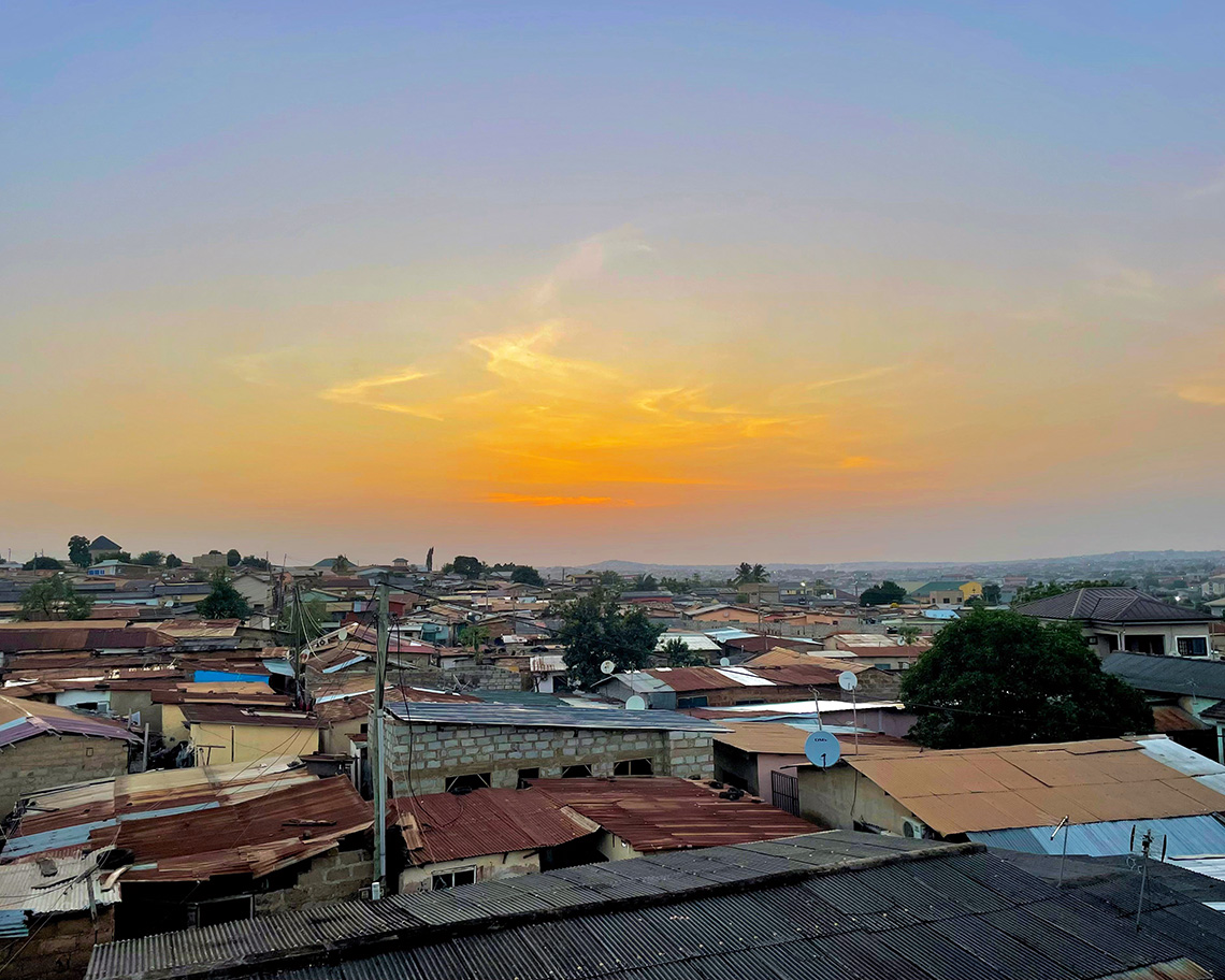 a skyline in Ghana
