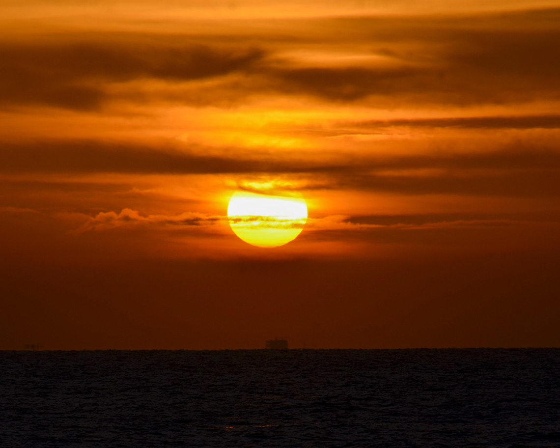 an ocean sunset
