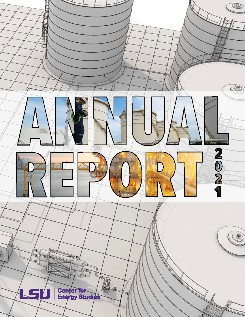 annual report cover showing energy infrastructure
