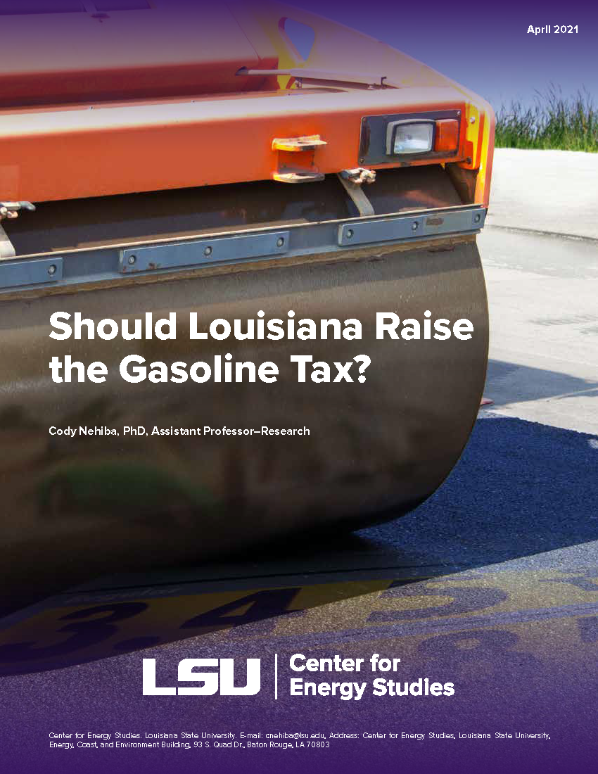 gas tax white paper cover showing road construction
