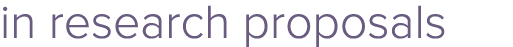 in research proposals