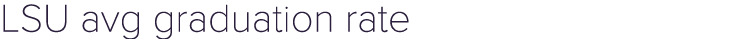 LSU avg graduation rate