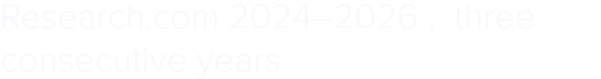 Research.com 2024–2026 , three consecutive years