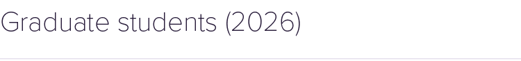 Graduate students (2026)