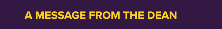 a message from the dean