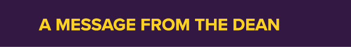a message from the dean