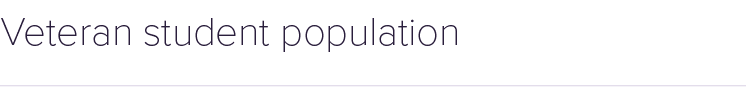 Veteran student population