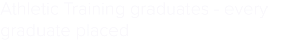 Athletic Training graduates every graduate placed