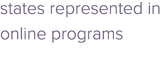 states represented in online programs
