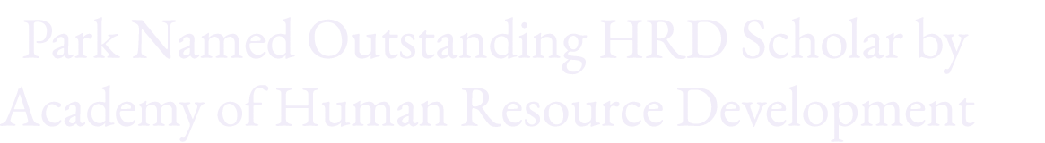 Park Named Outstanding HRD Scholar by Academy of Human Resource Development