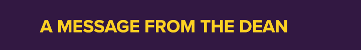 a message from the dean