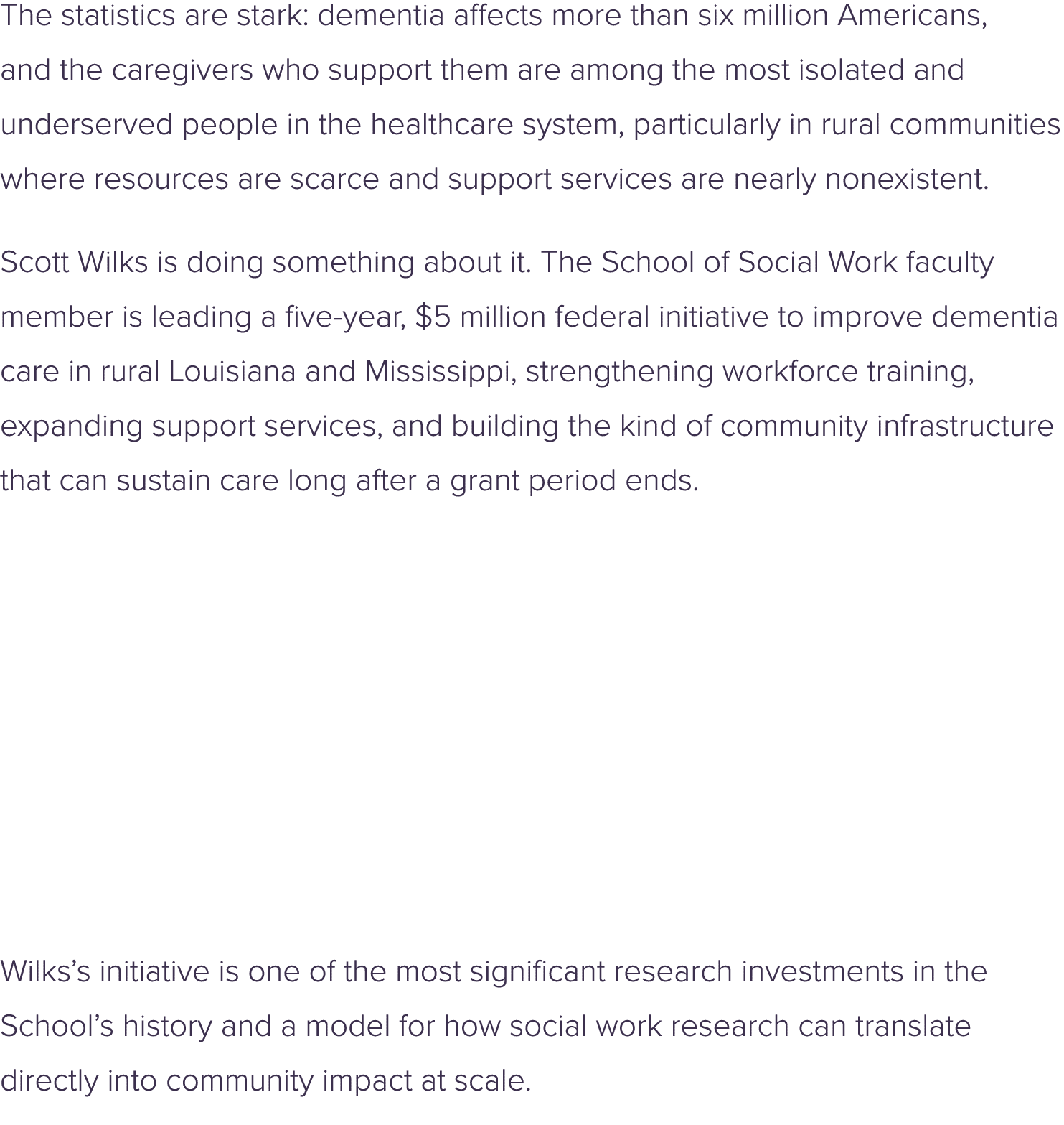 The statistics are stark: dementia affects more than six million Americans, and the caregivers who support them are a...