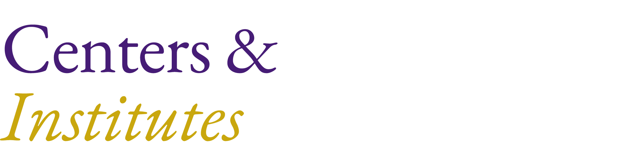 Centers & Institutes