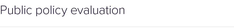 Public policy evaluation