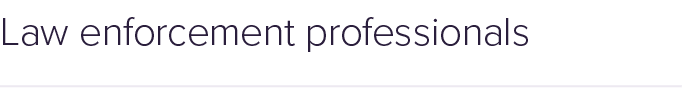 Law enforcement professionals
