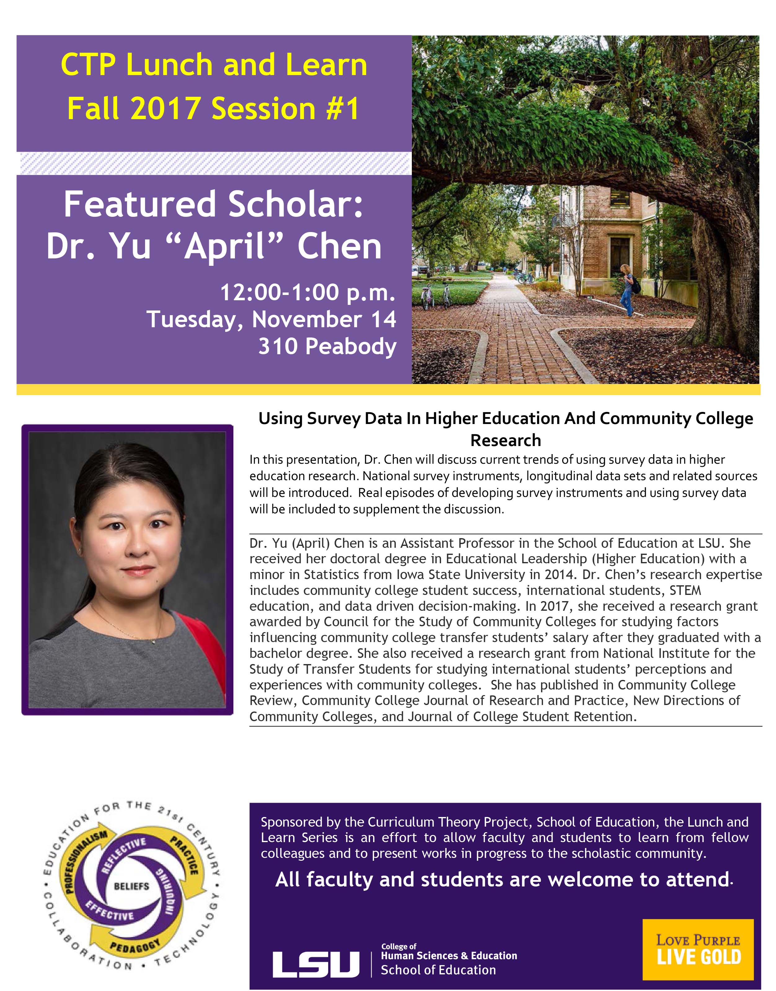 April Chen Lunch and Learn Flyer