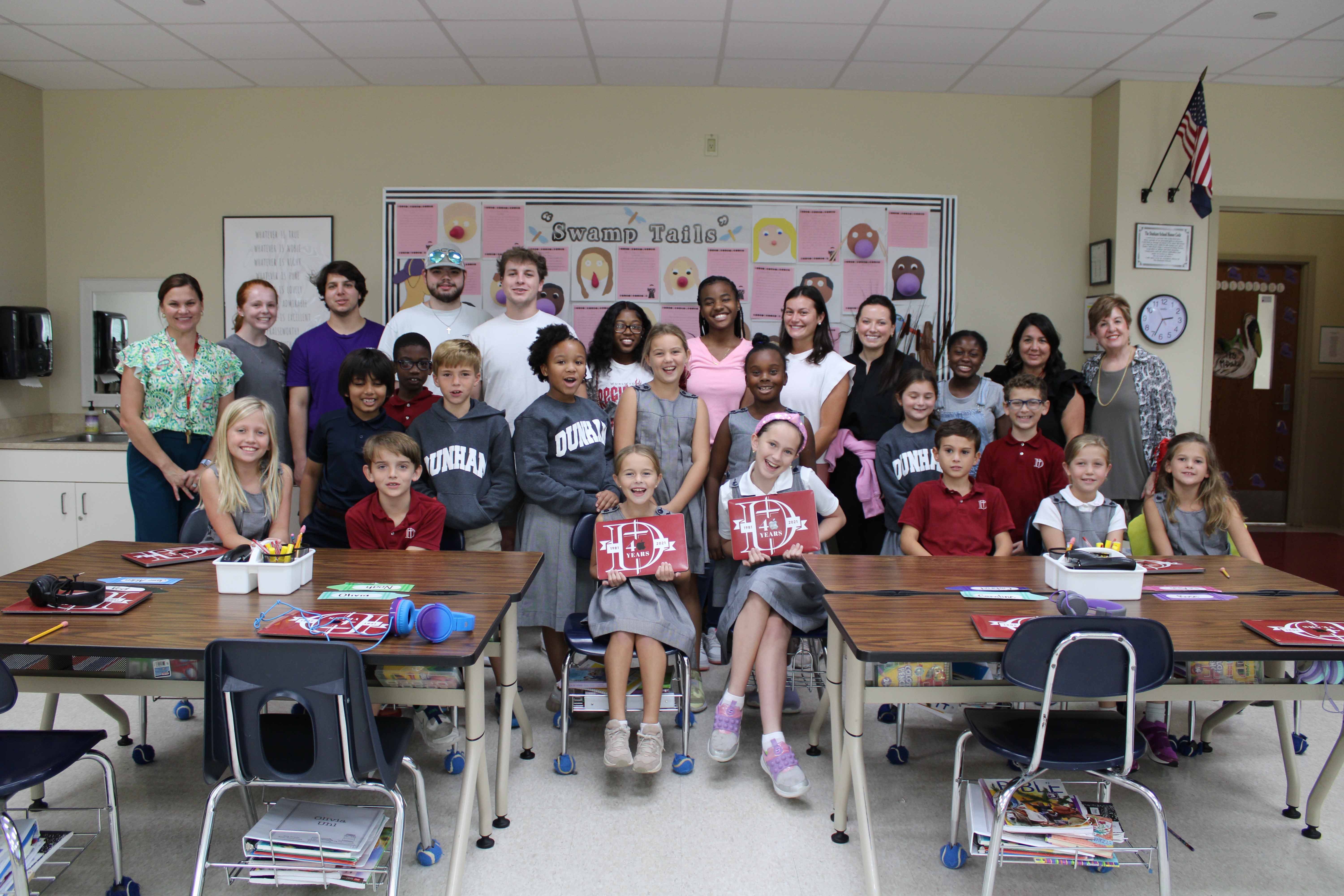 Dunham students with LSU students