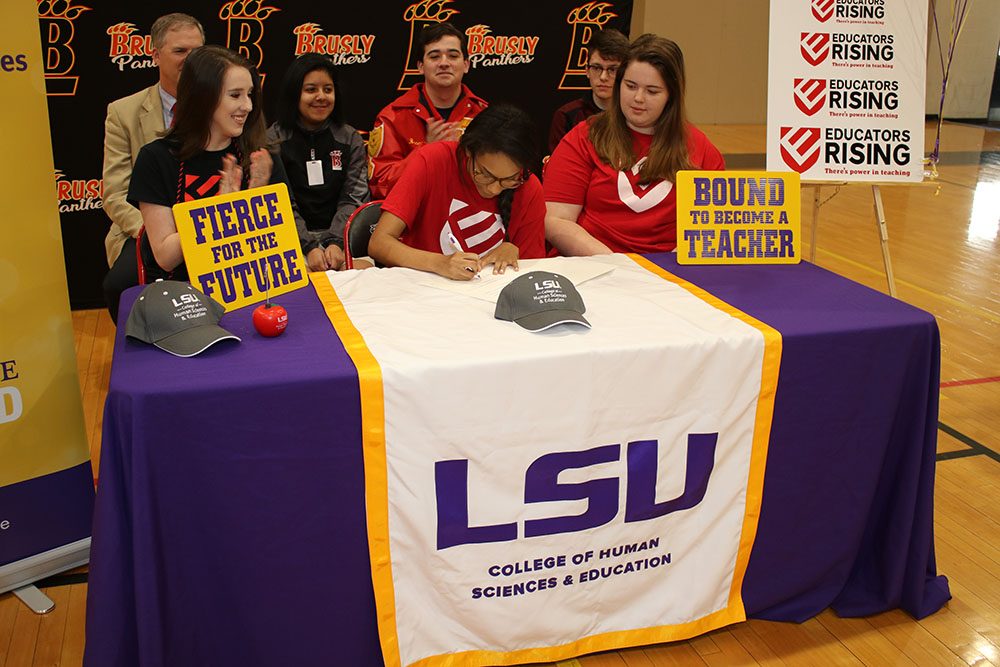 Daija Grimes signs intent to attend LSU to become a teacher